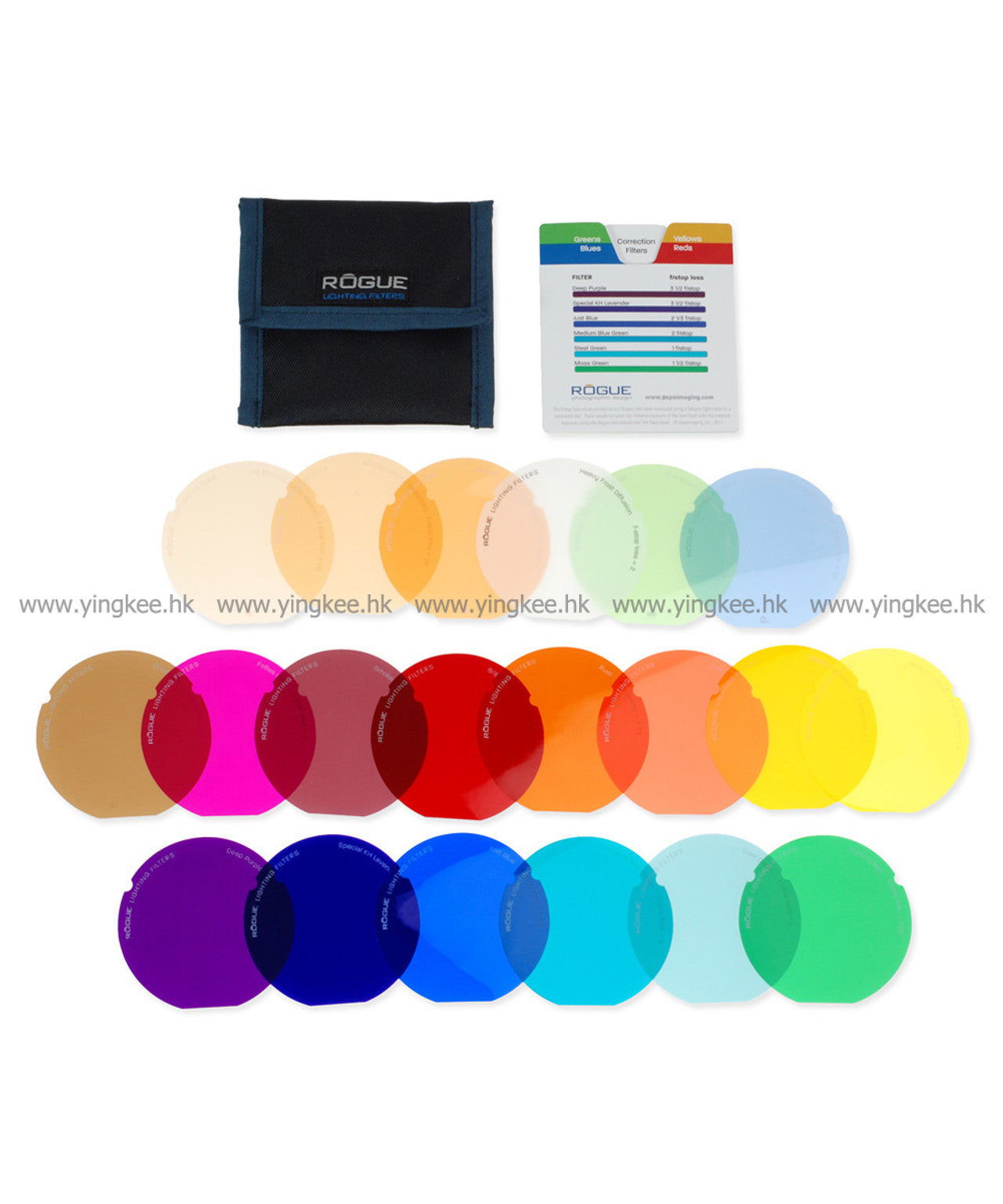 美國Rogue Grid Gels Combo Filter Kit閃光燈蜂巢罩濾色片Gel紙套装